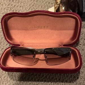 Gucci Black Sunglasses with Red Case